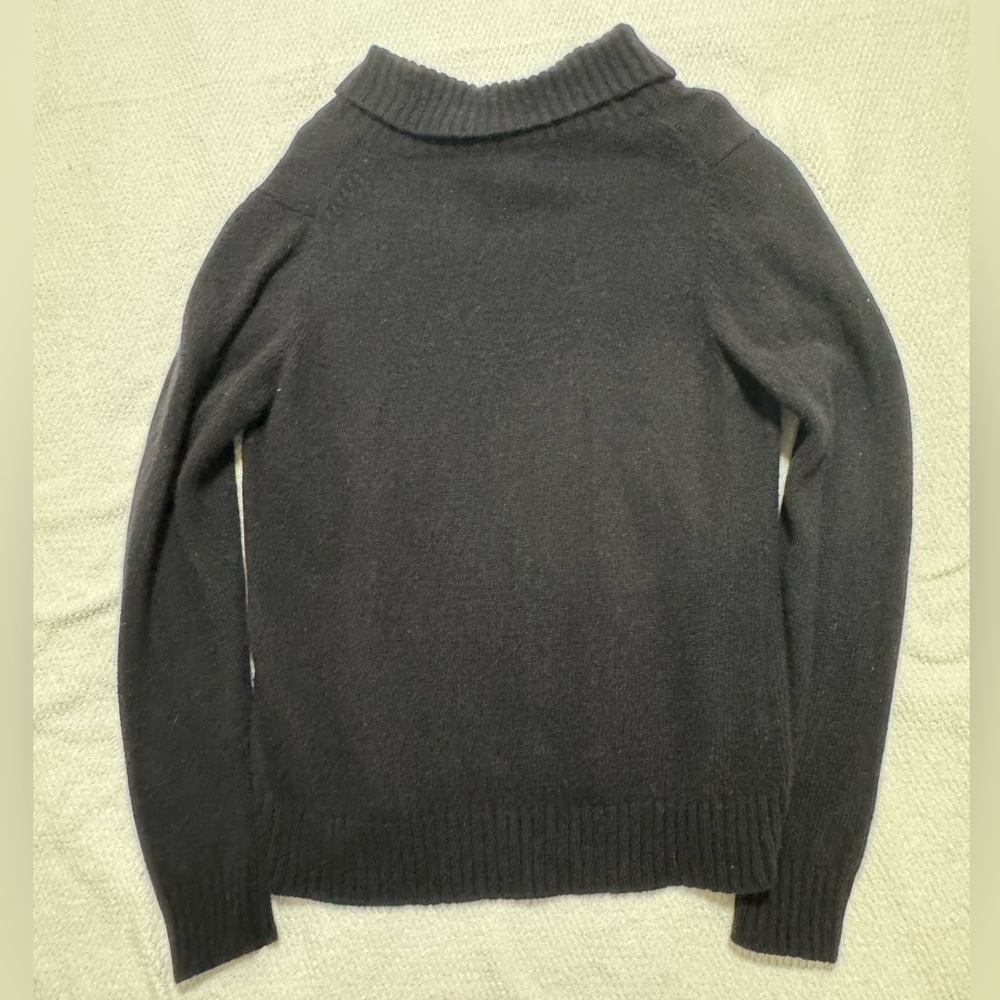 Rafaella Women Xl Black Cozy Angora/Rabbit/Lambs Wool Blend V-Neck Sweater - Picture 8 of 8